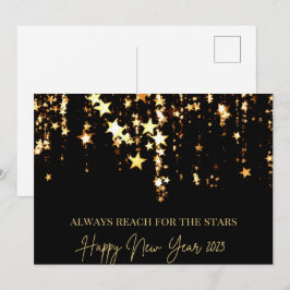 Invitation Bonne année 2023 Atteindre pour les étoiles Black 