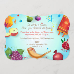 Invitation Bonne année juive Rosh Hashanah