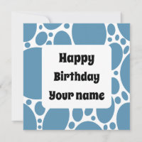 Bonne anniversaire bleu Motif autocollant carré