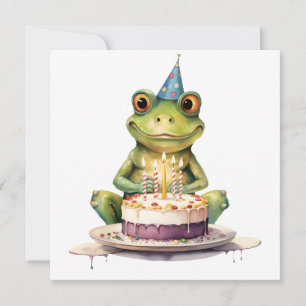 Invitation Bonne Anniversaire Funny grenouille