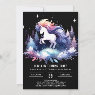 Invitation Bonne aquarelle Cheval anniversaire