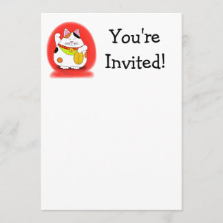 Invitation Bonne chance Maneki Neko