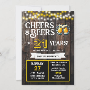 Invitation Bonne fête à la brasserie : acclamations et bières
