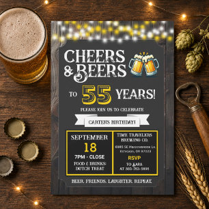 Invitation Bonne fête à la brasserie : acclamations et bières