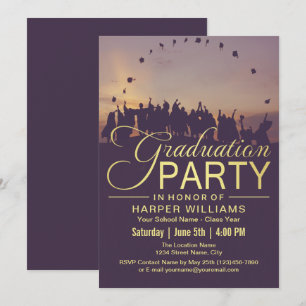 Invitation Bonne fête de Graduation Grads