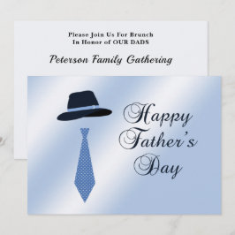Invitation Bonne Fête des pères Casquette Blue Dot Cravate Fa