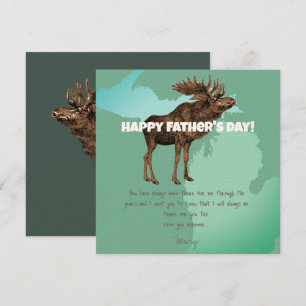 Invitation Bonne Fête des pères Michigan Moose