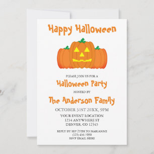 Invitation Bonne fête d'Halloween
