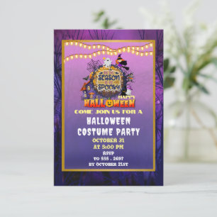 Invitation Bonne Halloween C'est la fête de la saison Éffraya
