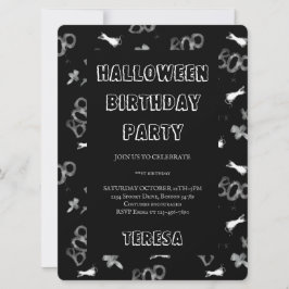 Invitation Bonne Halloween Costume Anniversaire Fête Invitati