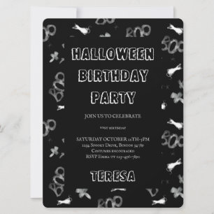 Invitation Bonne Halloween Costume Anniversaire Fête Invitati