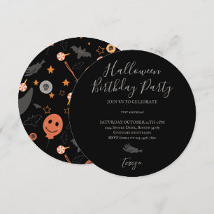 Invitation Bonne Halloween Costume Anniversaire Fête Invitati