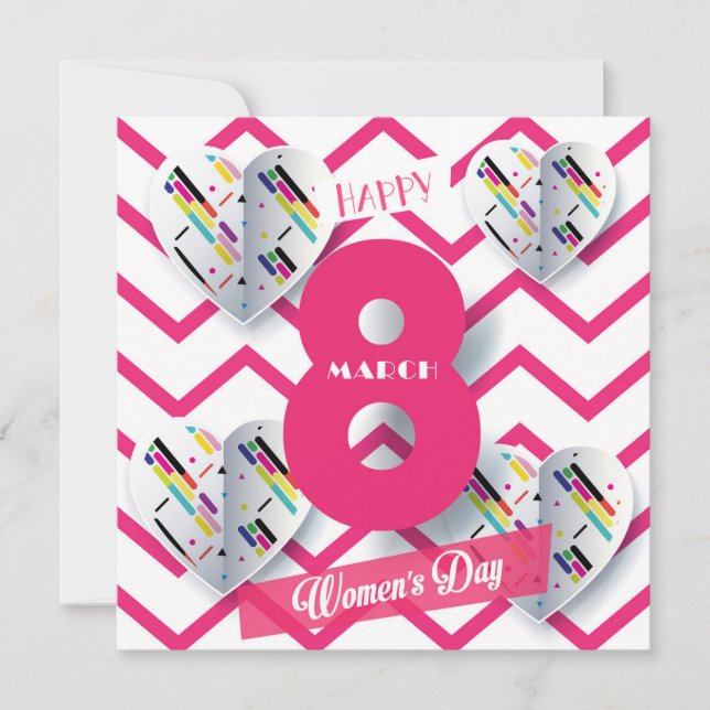 Invitation Bonne journée des femmes ! Fête internationale du  (Devant)