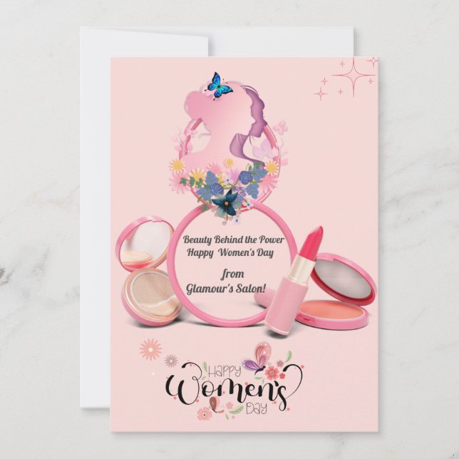 Invitation Bonne Journée internationale de la femme (Devant)