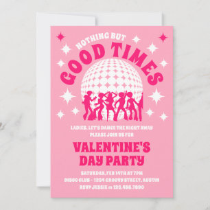 Invitation Bonne soirée rose funky pour la Saint-Valentin