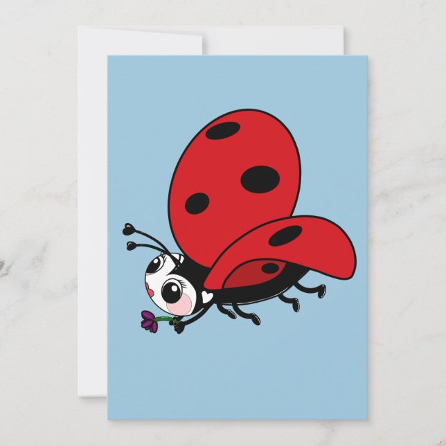 Invitation Bonne Wings Ladybug (Devant)