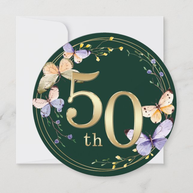 Invitation Bonnet d'or 50e anniversaire de couronne (Devant)