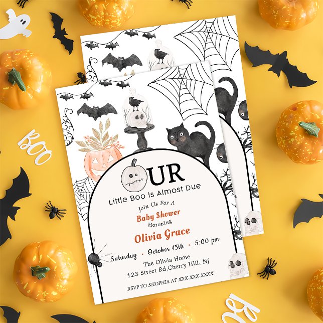 Invitation Boo Baby shower Notre Petit Boo A Presque Dû (Créateur téléchargé)