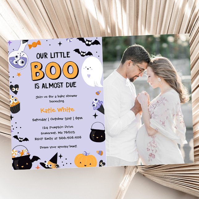 Invitation Boo Baby shower Notre Petit Boo Est Presque Dû Pho (Créateur téléchargé)