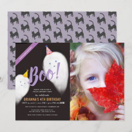 Invitation Boo ! Halloween Ghost Photo Anniversaire virtuel