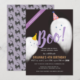Invitation Boo Party Casquette Ghost Halloween Anniversaire v