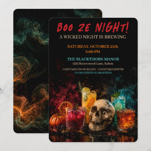 Invitation Boo Ze Night Soirée Gothique Halloween Cocktail