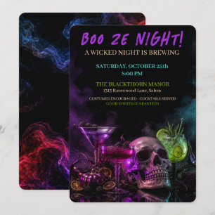 Invitation Boo Ze Night Soirée Gothique Halloween Cocktail