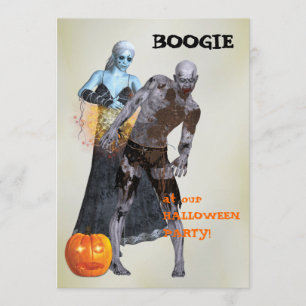 Invitation Boogie Zombie Halloween