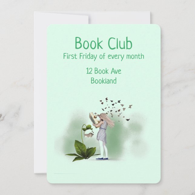 Invitation Bookclub groupe book session book party (Devant)