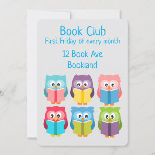 Invitation Bookclub owers groupe réservation de session