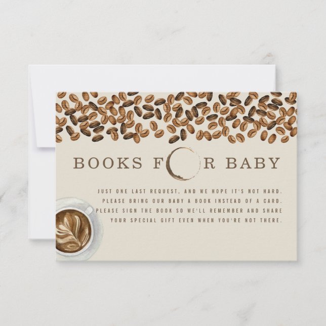 Invitation Books De Café Pour Demande De Baby shower (Devant)