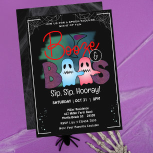 Invitation Boos et Booze Adult Halloween Party