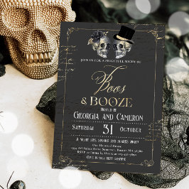 Invitation Boos Et Booze Adulte Halloween Parti Gothique