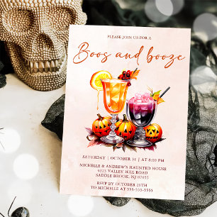 Invitation Boos Et Booze Halloween
