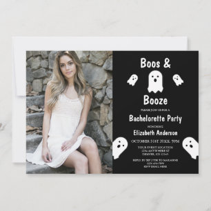 Invitation Boos et Booze Halloween Bachelorette Party