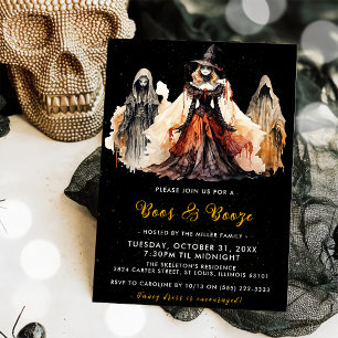 Invitation Boos Et Booze Parti D'Halloween