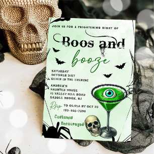 Invitation Boos Et Booze Parti D'Halloween