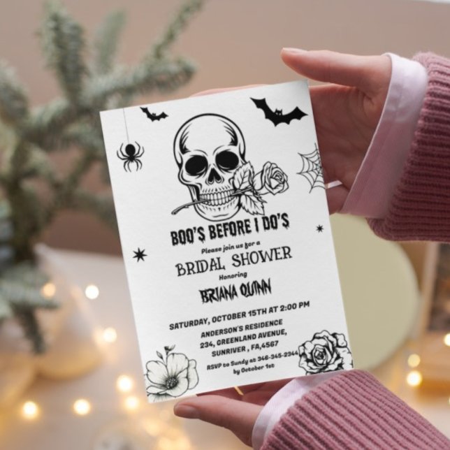 Invitation Boos Halloween moderne avant la Fête des mariées I (Créateur téléchargé)