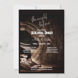 Invitation Boots de campagne, Casquette & Dîner de répétition