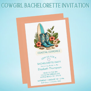 Invitation Boots de filles de la côte Bachelorette
