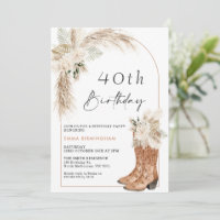 Boots floraux beiges Boho 40e anniversaire