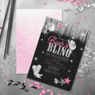 Invitation Boots 'n Bling Disco Bachelorette ID925