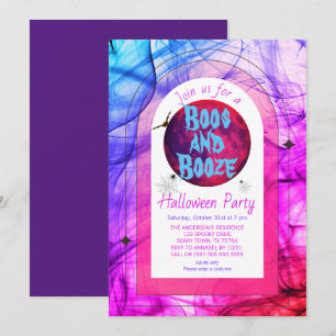 Invitation Booze Éffrayant Moderne Adulte Halloween Party