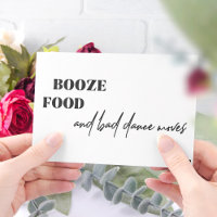 Booze nourriture mauvaise danse bouge drôle mariag