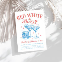 Boozy blanc rouge 4 juillet Anniversaire