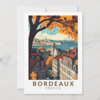 Bordeaux France Travel Art Vintage