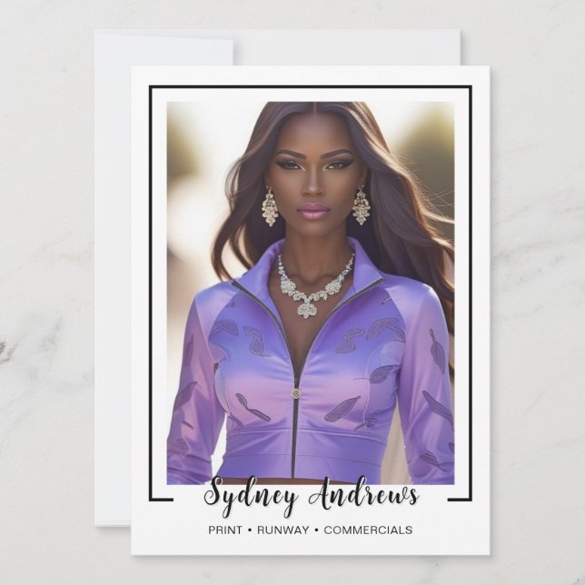 Invitation Borderline 4 Signature Modeling Comp Card (Devant)