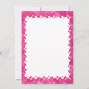 Invitation Bordure d'aquarelle rose Vide Texte personnalisé