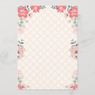 Invitation bordure de fleurs