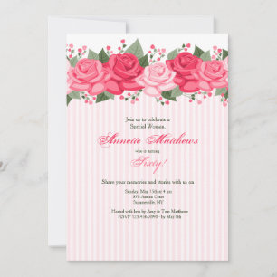Invitation Bordure de Roses